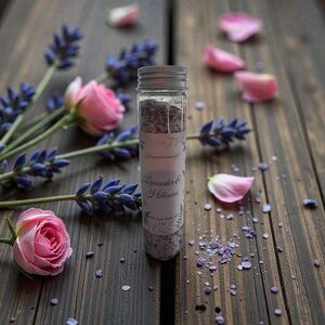 Lavender and Hibiscus Bath Salts 3oz handmade
